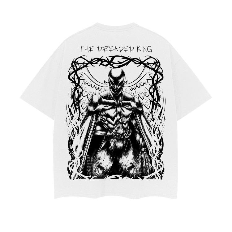 Berserk "The Dreaded King" Heavyweight Vintage Tee 100% Cotton OVERSIZED Anime T-shirt Menswear Top Crew Necks Tshirt...