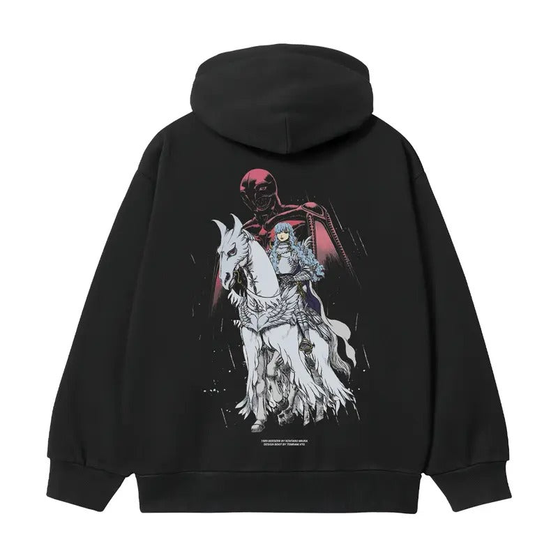Berserk "White Knight Griffith" Heavyweight Vintage Hoodie Cotton Blend Classic Anime Sweatshirt Menswear Tops Casual...