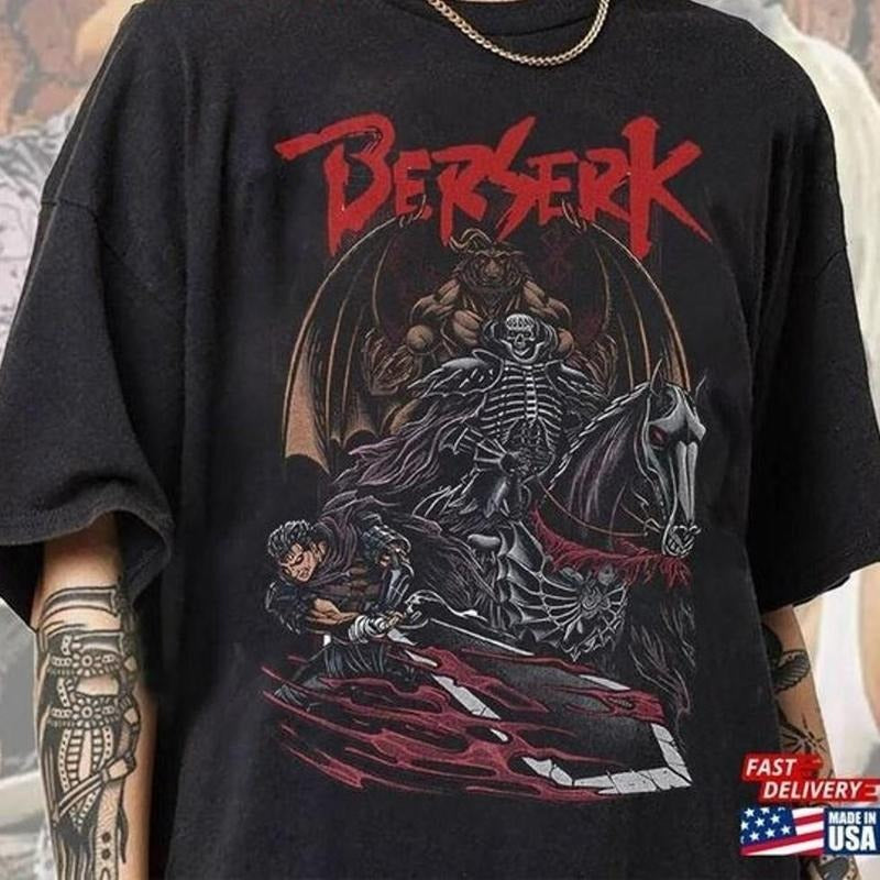 Berserk T-Shirt Japanese Anime Manga Shirt Menswear Top Hoodie, Sweatshirt | UrbanDripWear.com