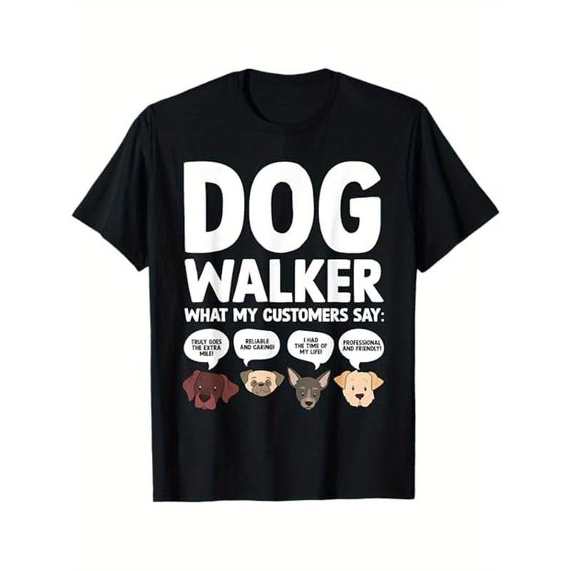 Best Dog Walker Design For Men Pet Walker Dog Walking T-Shirt, 100% Cotton, Gifts for Men Dad Husband Grandpa, S-XXXL,...
