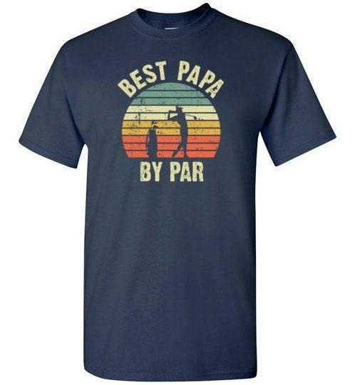 Best Papa By Par Vintage Sunset Golf Shirt For Men Birthday Or Christmas Gift For Dad That Loves Golfing Gift From...