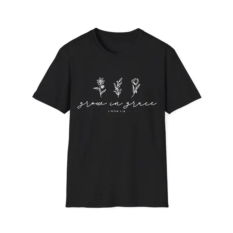 Bible verse 2 Peter 3:18, GROW IN GRACE Plant T-Shirt, Menswear Top, Womenswear Top Hoodie, Sweatshirt | UrbanDripWear.com