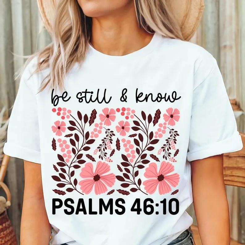 Biblical - inspired Fashion T - Shirt: Showcase Faith with a Floral
