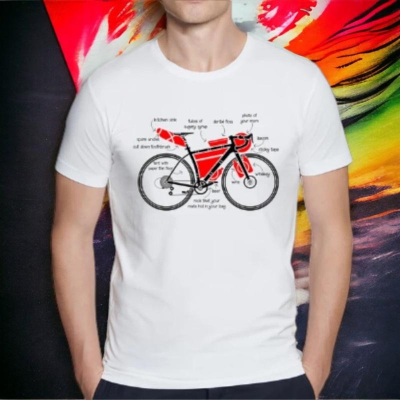 Bicycles  Print t shirt Summer Men t-shirt downhill biking Print Casual Heartbeat stimulation exercise Male Harajuku...