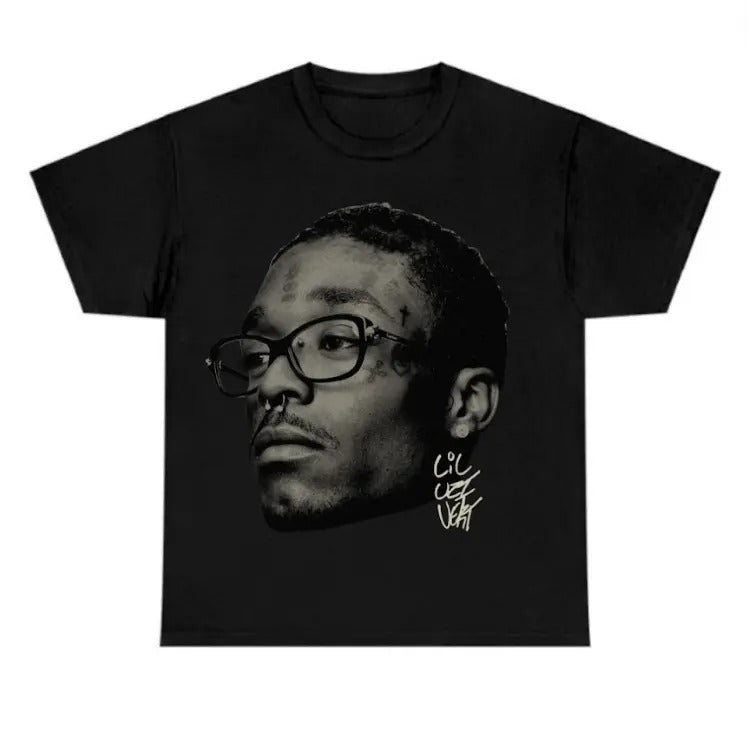 Big Face Lil Uzii Vert Black Tee - Men's Casual T-shirt - Menswear Hoodie, Sweatshirt | UrbanDripWear.com