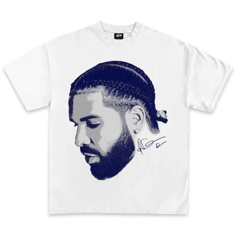 Big Face Navy Drake Shirt, Rap Concert Tee Hoodie, Sweatshirt | UrbanDripWear.com