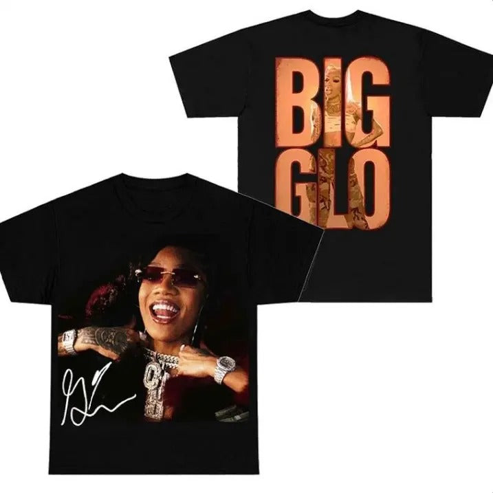 Big Glo Glorilla New Album Big Face Graphic Tee, Hip Hop Music Fabric Cotton T-shirt Hoodie, Sweatshirt | UrbanDripWear.com
