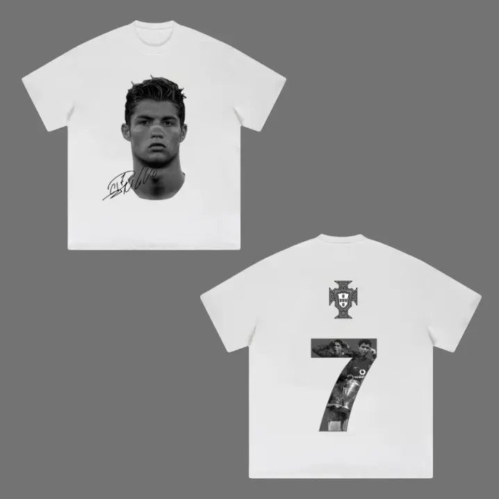Big Head Ronaldo T-Shirt, Ronaldo 2-Sided Vintage Tee, Unisex Soccer Shirt, Sweatshirt, Graphic Tees, Menswear Womenswear...