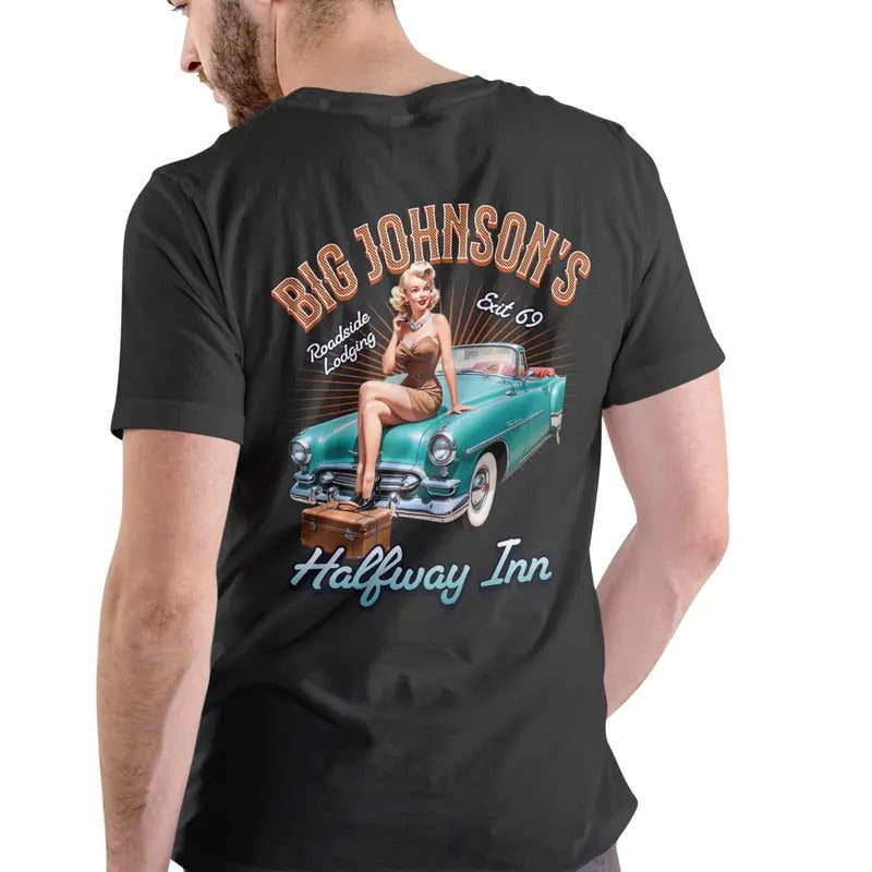 Big Johnson's Halfway Inn short sleeve T Shirt Casual Menswear Hoodie, Sweatshirt | UrbanDripWear.com
