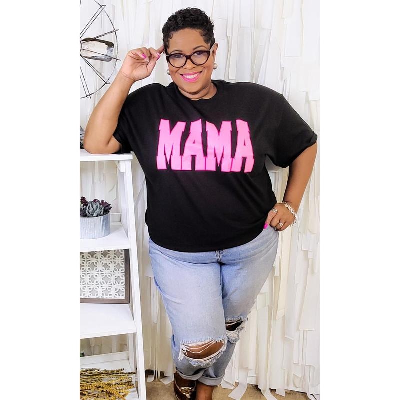 Big Letter MAMA T-Shirt | Trendy Mama Shirt Hoodie, Sweatshirt | UrbanDripWear.com