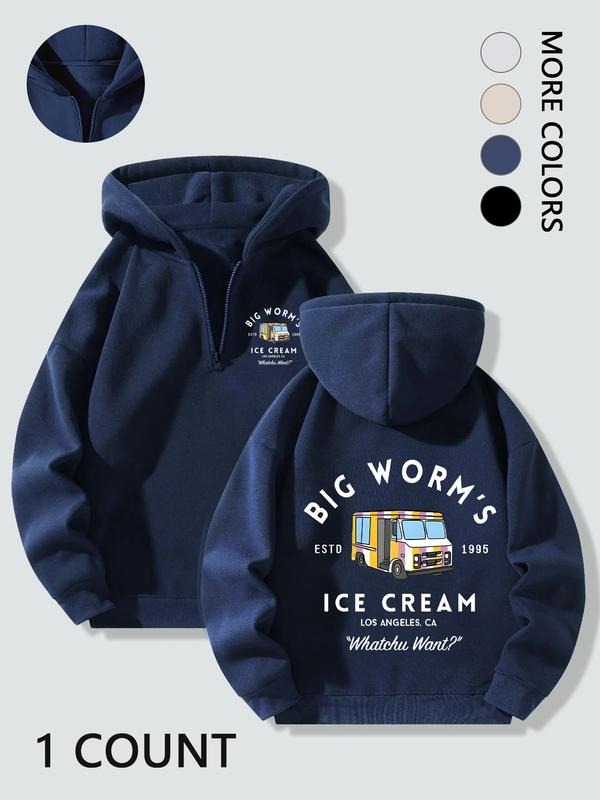 Big Worm Ice Cream Friday Movie Hoodie Women's New Style, Fashionable Women's Regular Fit Letter Pattern T-shirt, Hoodie...