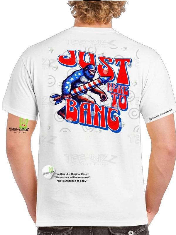 Bigfoot: Just Here to Bang Men's funny Graphic T-shirt Hoodie, Sweatshirt | UrbanDripWear.com