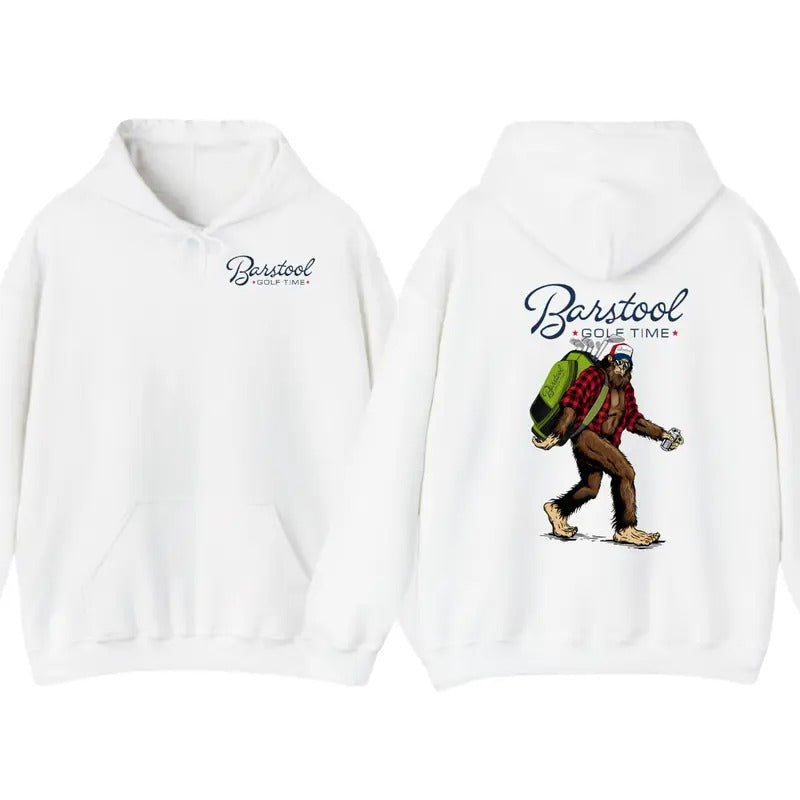 Bigfoot Barstool Golf 2 Side Hoodie T-Shirt - Men's Cotton Tee for Outdoors Sports Sweatshirt | UrbanDripWear.com