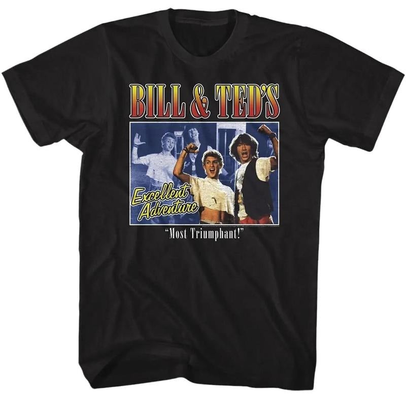 Bill and Ted Two Image Box Black T-Shirt Menswear Tops Underwear Tshirt Streetwear Hoodie, Sweatshirt | UrbanDripWear.com