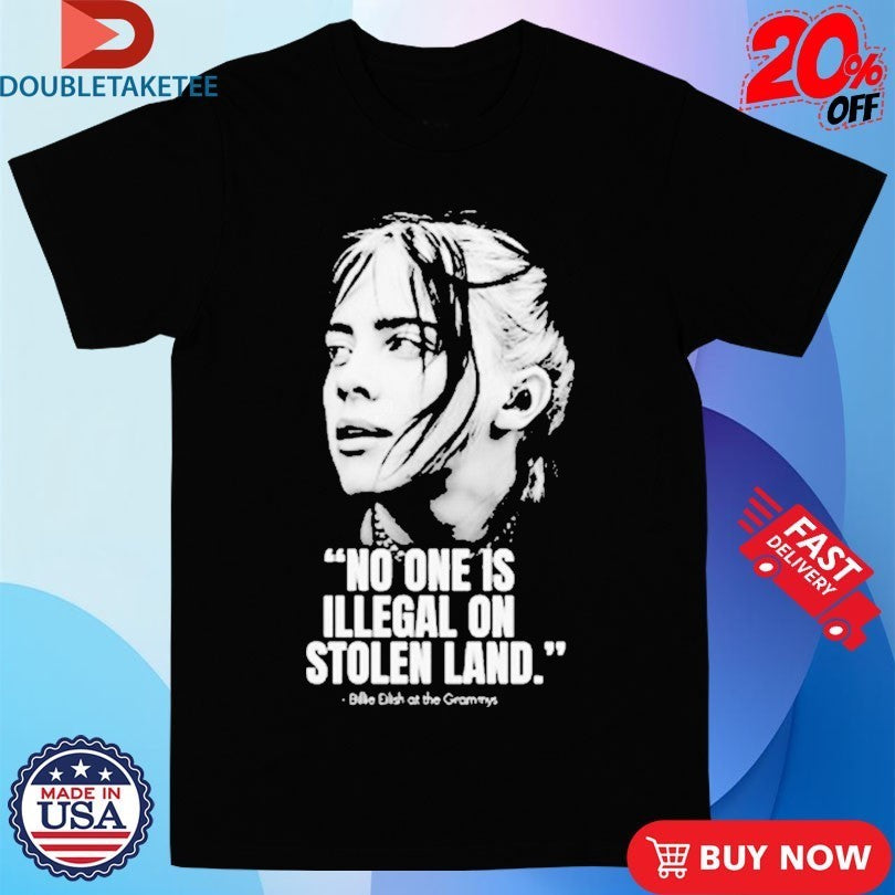 Billie Eilish At The Grammy 2026 No One Is Illegal On Stolen Land Fuck Ice Shirts