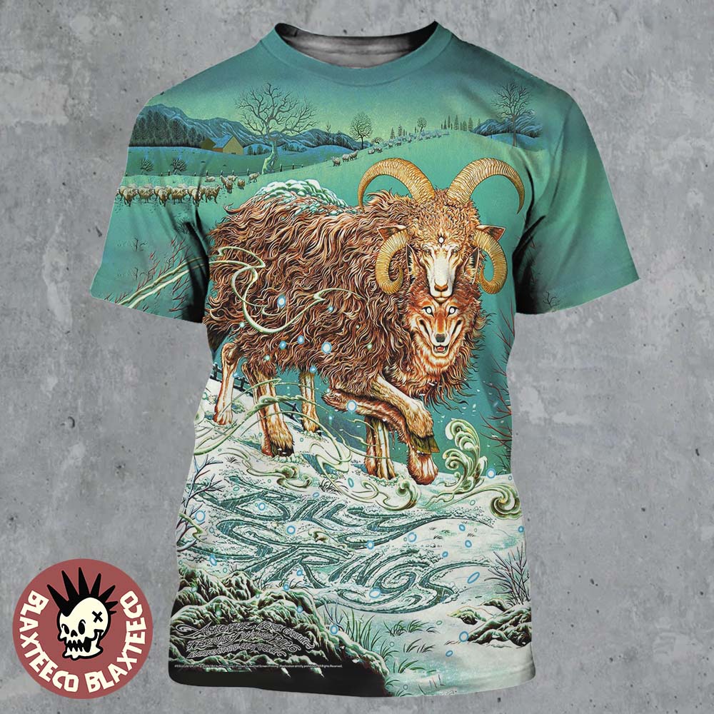 Billy Strings Asheville North Carolina 2026 All Date Poster At Exploreasheville.com Arena On February 10 11 13 14 2026 The Wolf With Goat Fur Art All Over Print Shirt