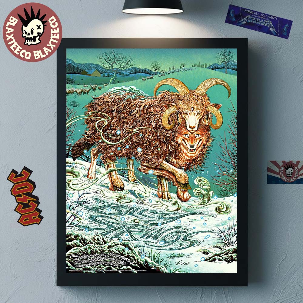 Billy Strings Asheville North Carolina 2026 All Date Poster At Exploreasheville.com Arena On February 10 11 13 14 2026 The Wolf With Goat Fur Art Poster Canvas