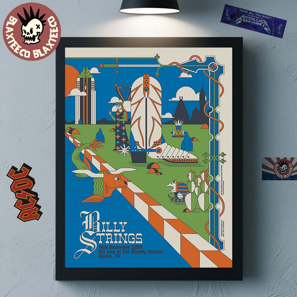 Billy Strings Austin Texas 2025 Night 2 Poster At ACL Live At The Moody Theater On December 14 2025 Home Decor Poster Canvas