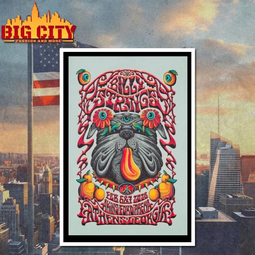 Billy Strings Feb 6-7 2026 Akins Ford Arena Athens GA Tour Poster Shirt