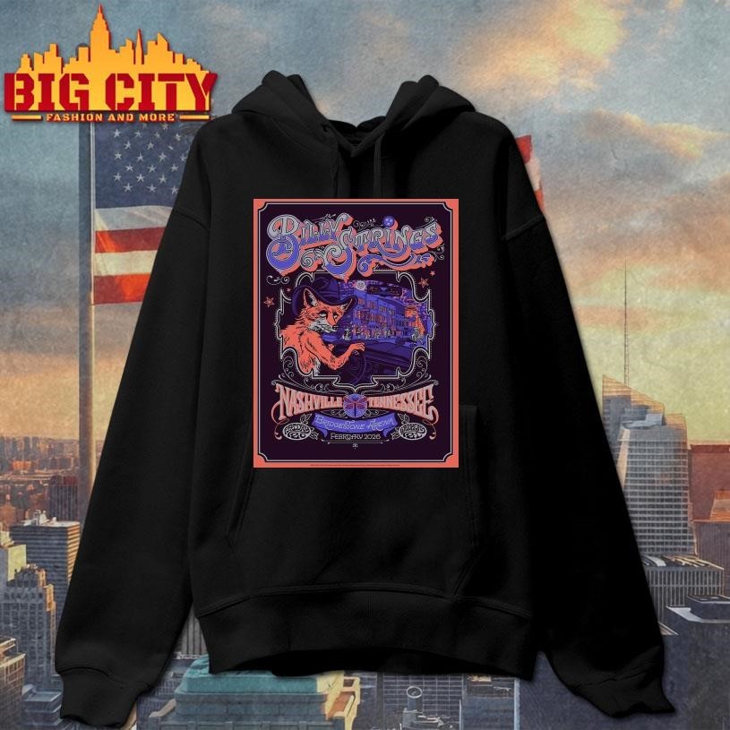 Billy Strings Nashville Tennessee 2026 Bridgestone Arena Dual Night Poster Shirt