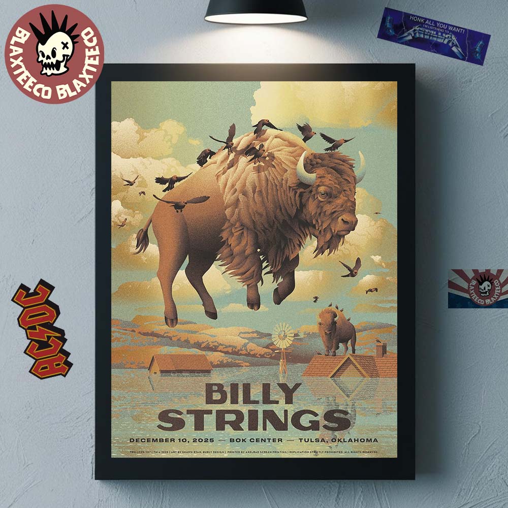 Billy Strings Tulsa Oklahoma 2025 Event Poster At Bok Center On December 10 2025 The Flying Bison Art Home Decor Poster Canvas