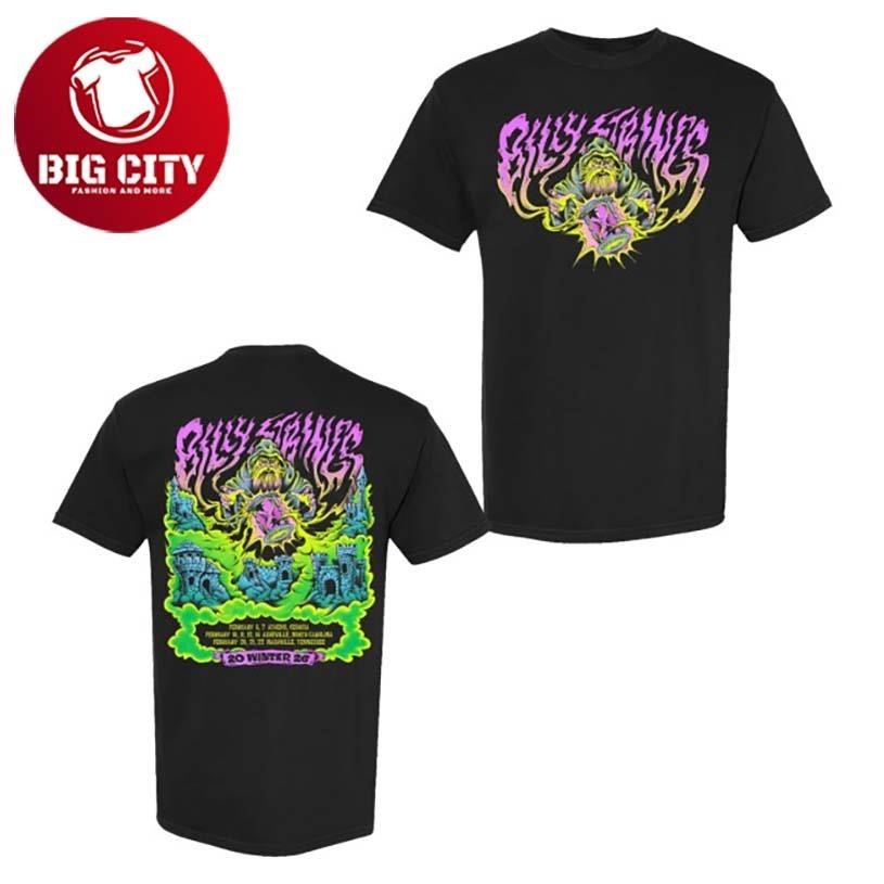 Billy Strings Winter 2026 Tee With Dates Logan Fox Two Sided Shirt