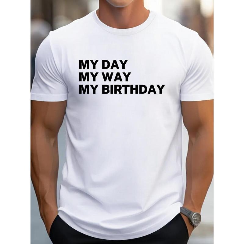 Birthday, cotton men's T-shirt comfortable fit, summer fashion trend T-shirt, casual everyday wear Made in USA Hoodie,...