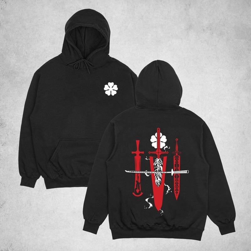 Black Clover 5, Anime Hoodie, Unisex Crewneck Basic T-Shirt T-shirt Hoodies & Sweatshirts | UrbanDripWear.com