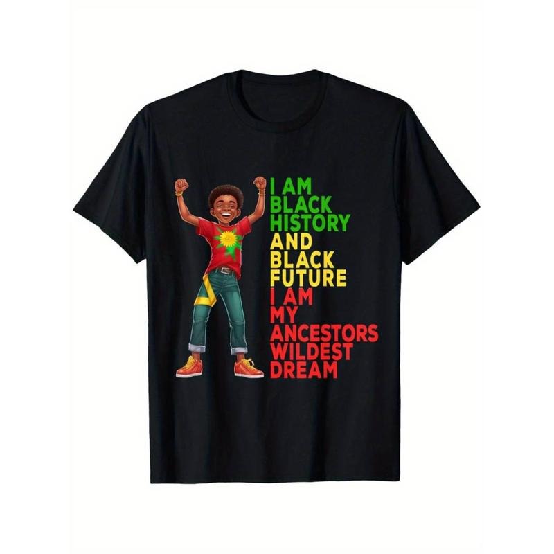 Black History Month Juneteenth Independence Day Boys Girls Boy T-Shirt, Loose style new unisex short-sleeved T-shirt,...