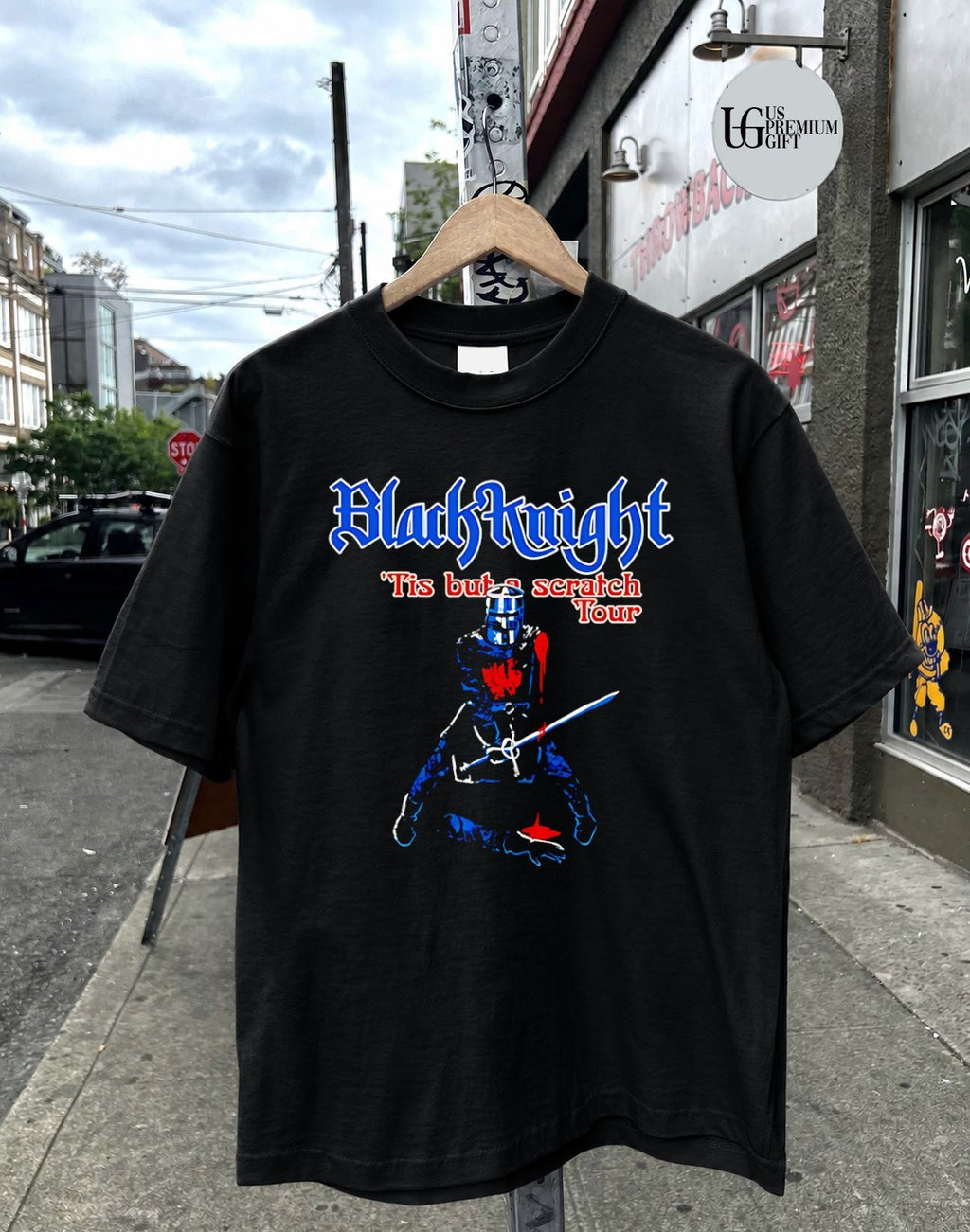 Black Knight Tis But A Scratch Tour Monty Python shirt