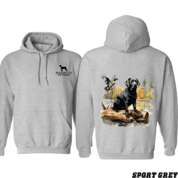 Black Lab Duck Hunting T-shirt Sweatshirt Hoodie