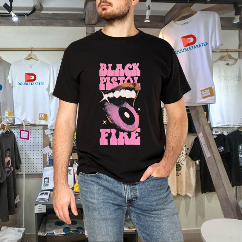 Black Pistol Fire Tongue Eye Shirts