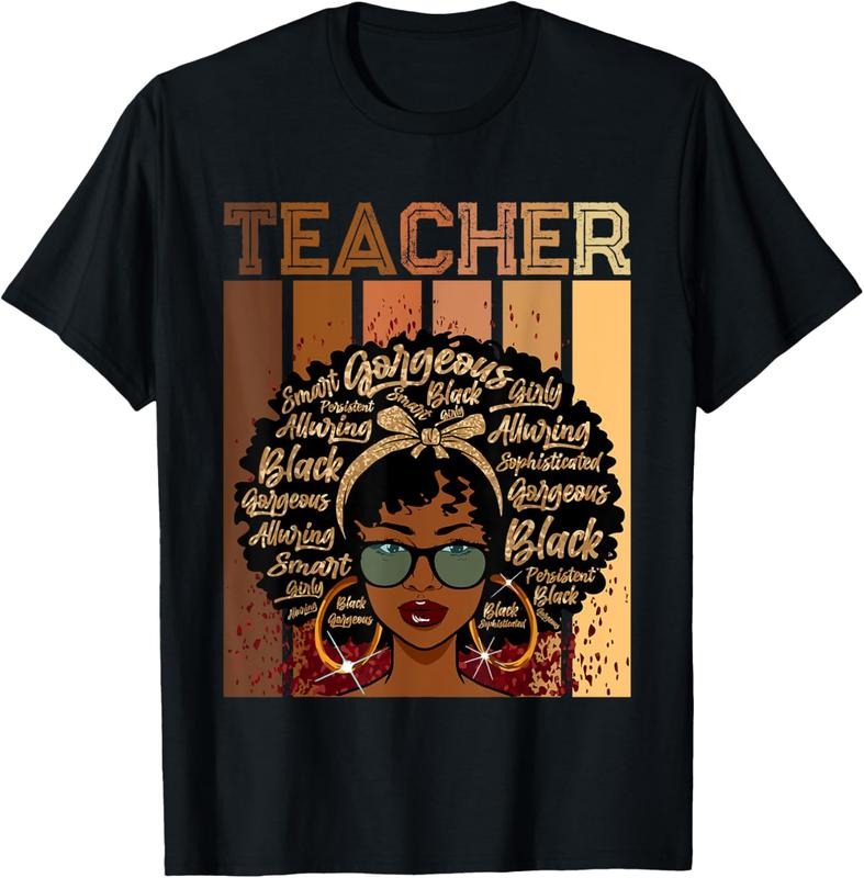 Black Smart Teacher Afro Love Melanin African American Women T-Shirt Cotton Fit Hoodie, Sweatshirt | UrbanDripWear.com