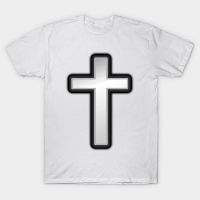 Black and White Cross T-Shirt Hoodie, Sweatshirt | UrbanDripWear.com