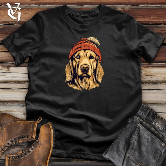 Vintage Beanie Golden Retriever Softstyle Tee