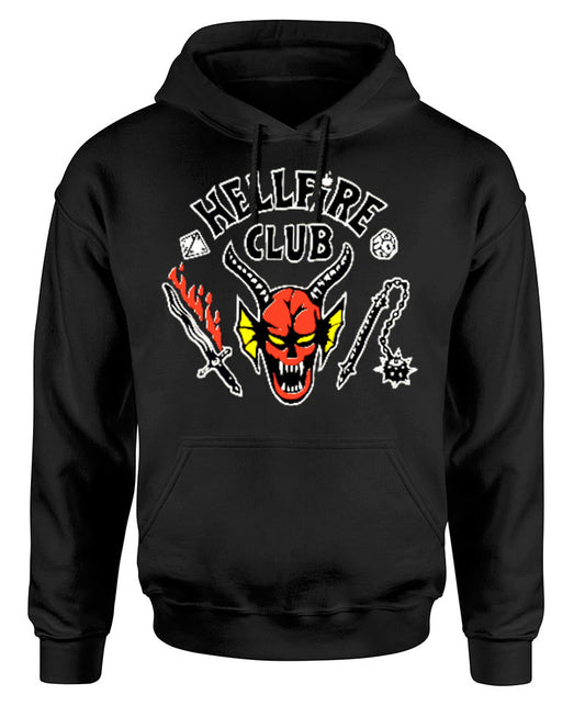 Stranger Things - Hellfire Club Vintage Unisex Black Hoodie