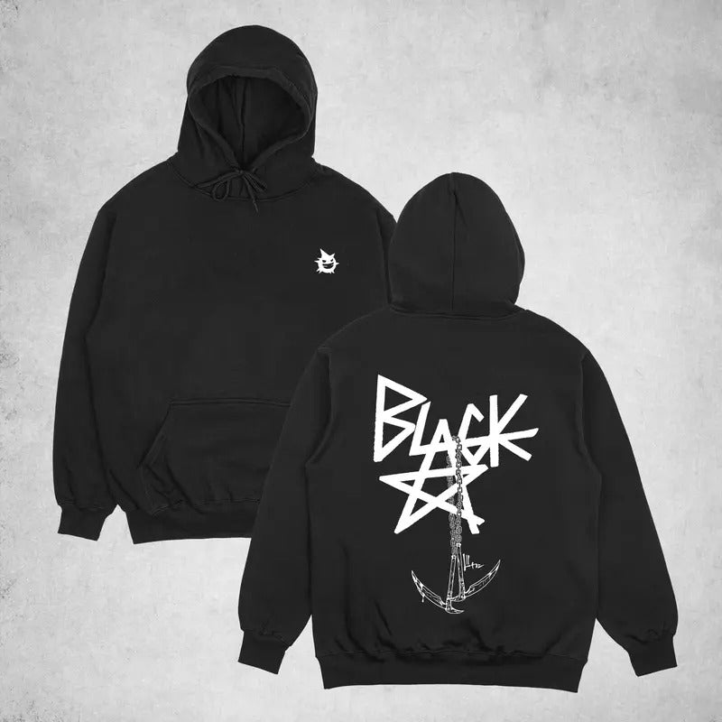Blackstar X Chain Scythe - Soul Eater Oversize Hoodie T-shirt Hoodies & Sweatshirts | UrbanDripWear.com