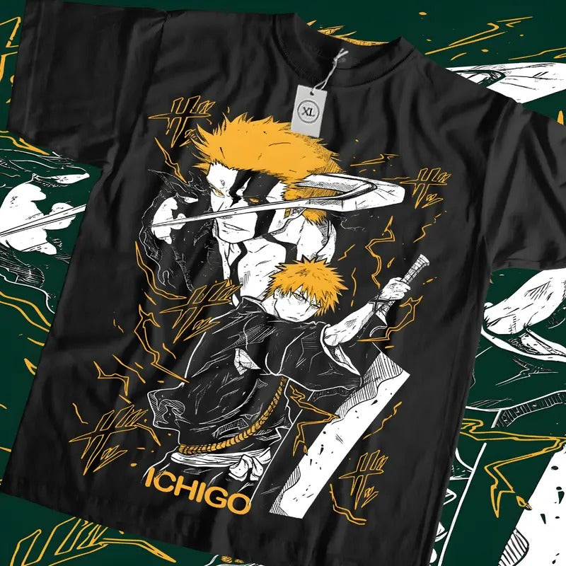 Bleach Anime T-Shirt & Sweatshirt, Horn Of Salvation Ichigo Graphic Tee, Anime Manga Lover Gifts Hoodie | UrbanDripWear.com