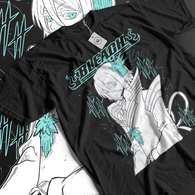 Bleach Anime T-shirt , Rukia Ice Cute Waifu Graphic Tee, Vintage Retro Manga Sweatshirt, Unisex Streetwear, Gift For Man...