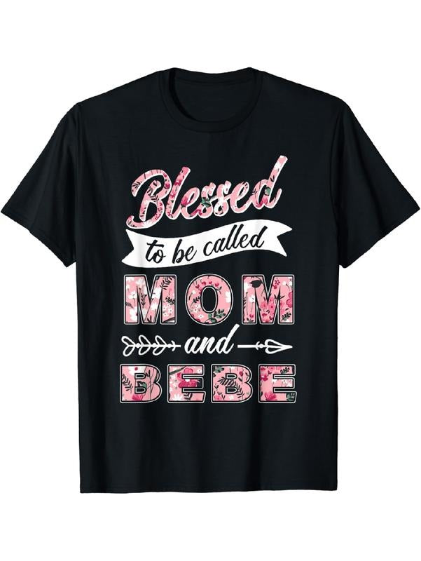 Blessed To Be Called Mom And Bebe Grandma Gifts T-Shirt Cotton Fit Hoodie, Sweatshirt | UrbanDripWear.com