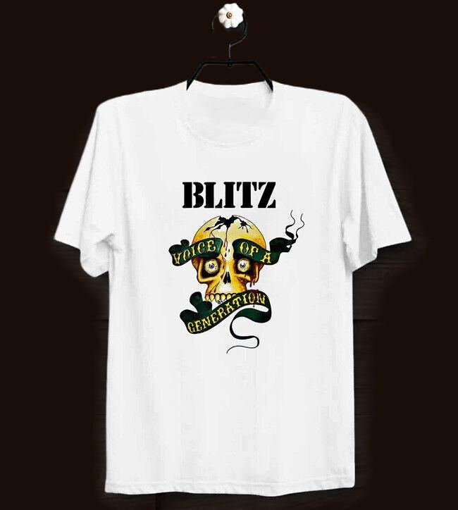 Blitz Printed Skull Retro Punk Rock Vintage Ideal Gift Unisex Cool T Shirt Menswear Top Hoodie, Sweatshirt