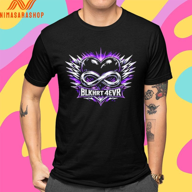 Blk Hrt 4Ever Heart Shirts