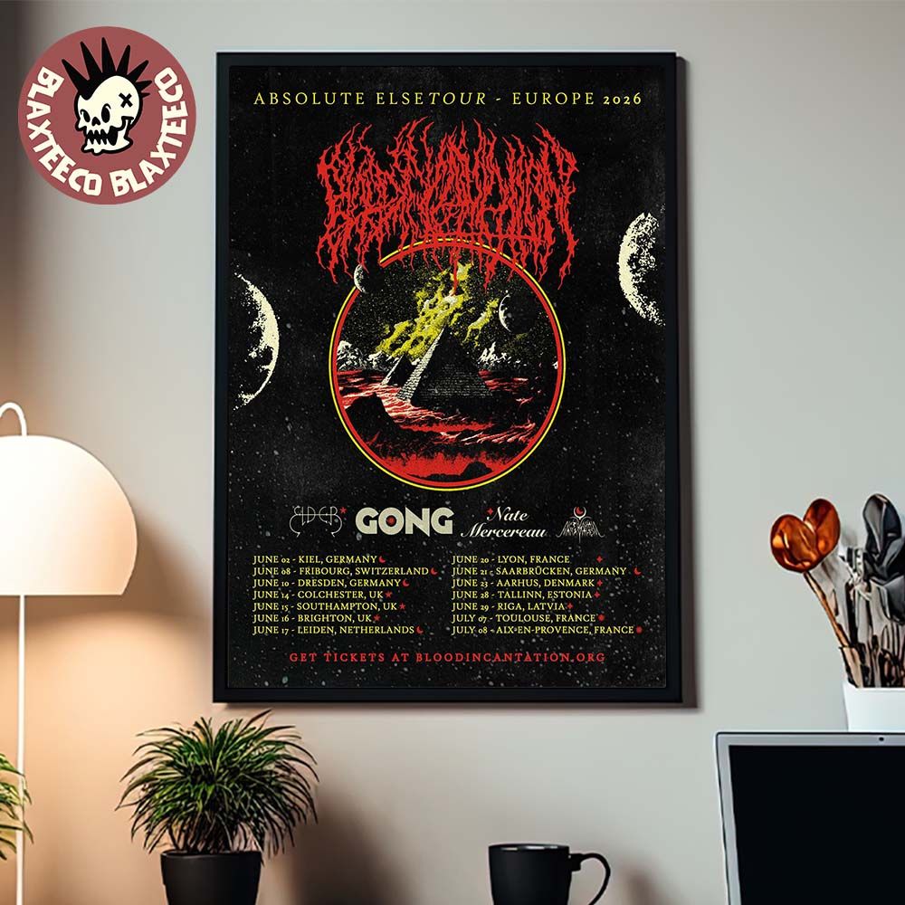 Blood Incantation Absolute Else Tour Europe 2026 Schedule Dates Home Decor Poster Canvas