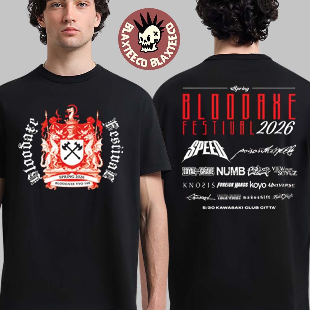 Bloodaxe Festival Spring 2026 Full Lineup Merch In Japan At Kawasaki Club Citta T-Shirt
