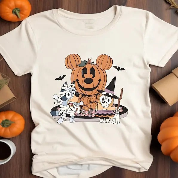Blue Dog Halloween Shirt, Blue DogShirt , Blue Dog Pumpkin Shirt, Happy Halloween Shirt, Halloween T-shirt, Blue Dog...