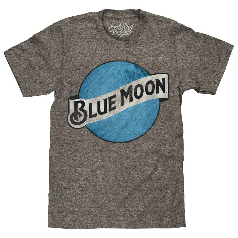 Blue Moon Color Logo T-Shirt - Gray Hoodie, Sweatshirt | UrbanDripWear.com
