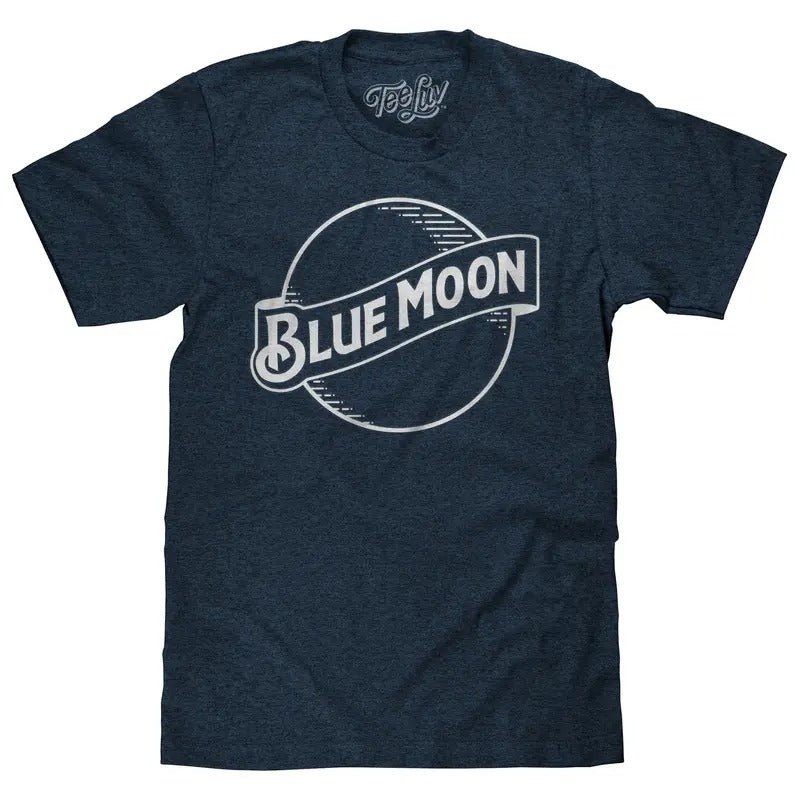 Blue Moon Logo T-Shirt - Navy Hoodie, Sweatshirt | UrbanDripWear.com