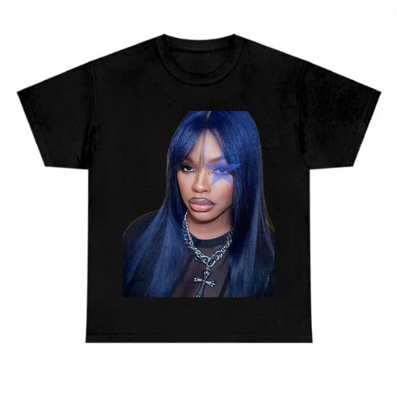 Blue Star JT Graphic Black Shirt Classic Cotton Hoodie, Sweatshirt | UrbanDripWear.com