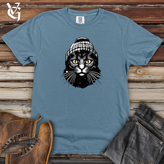 Vintage Beanie Black Cat 02 Heavy Cotton Comfort Colors Tee