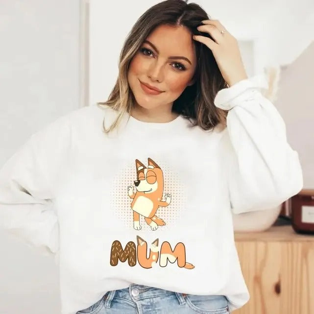 Bluey Bingo Mom Family Sweatshirt T Shirt Hoodie | UrbanDripWear.com